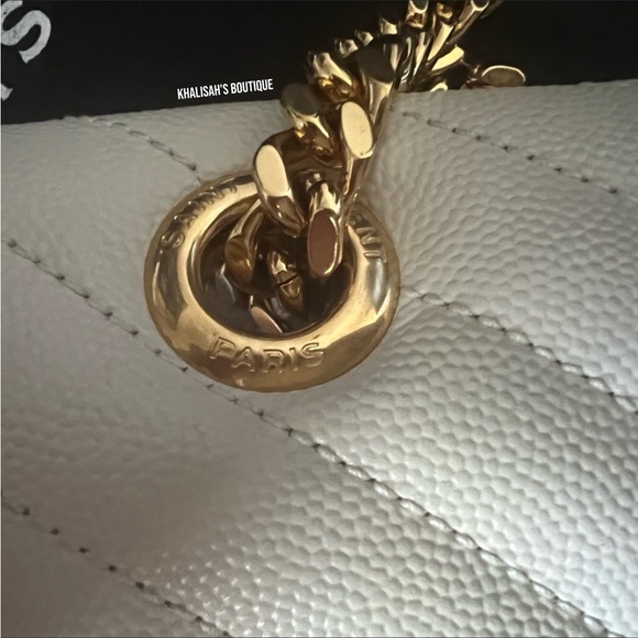 Rare YSL Saint Laurent Monogram Envelope Matelasse Chevron Large Bag MSRP $3,472 - Picture 12 of 17